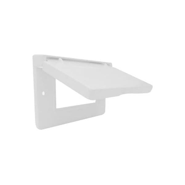 Hubbell ME WHT Horiz Flip Cover 1C-GH-W - main